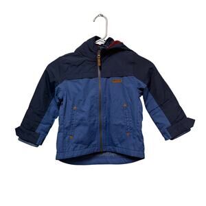 NWT Carters Lined Jacket 4T with hood Water & Wind resistant two tone blue